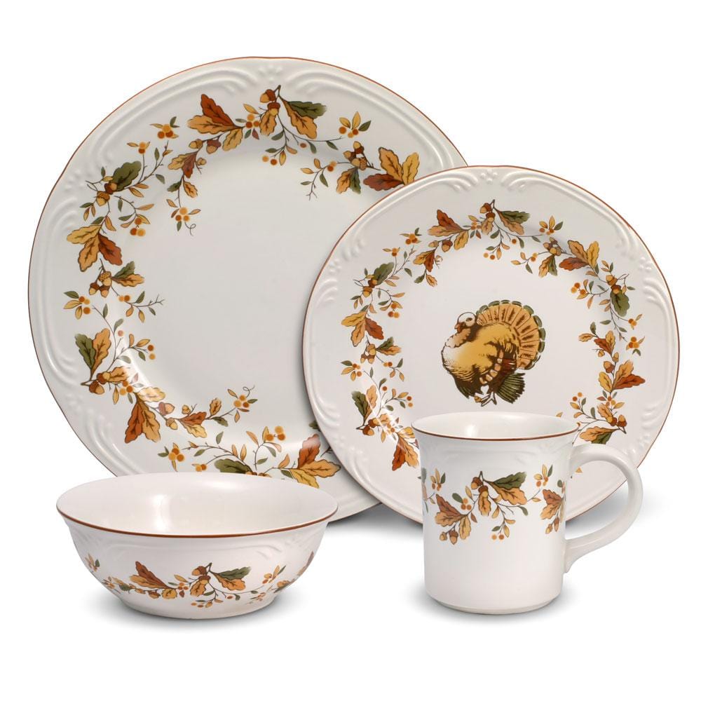 Autumn Berry 16 Piece Dinnerware Set, Service for 4