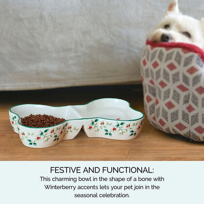 Winterberry® Divided Dog Food Bowl