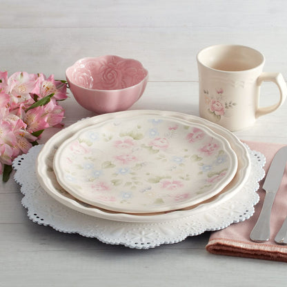 Tea Rose Set of 4 Accent Luncheon Plates