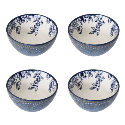 Gabriela Blue 16 Piece Dinnerware Set, Service for 4