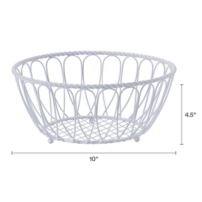 Rope Fruit and Bread Basket White
