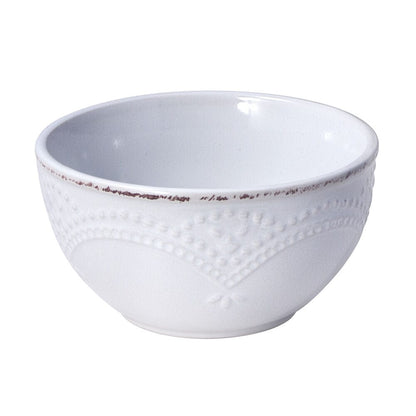 French Lace White Set of 4 Fruit Bowls