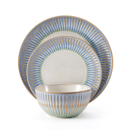 Hensley Blue 12 Piece Dinnerware Set, Service for 4