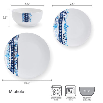 Michele 12 Piece Dinnerware Set, Service for 4