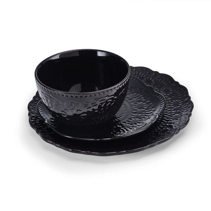 Chateau Midnight 12 Piece Dinnerware Set, Service for 4