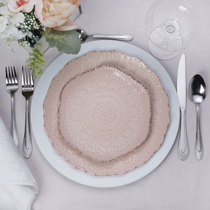 Chateau Pink Set of 4 Dinner Plates