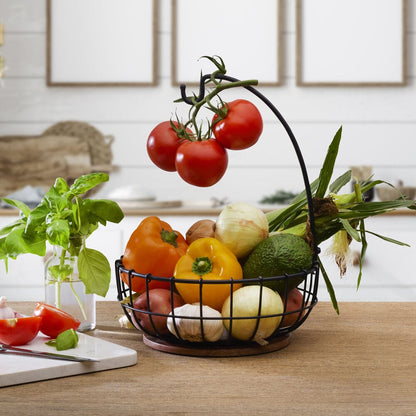 Anvil Cage Fruit Storage Basket with Banana Hook