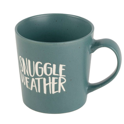 Sentiment Mugs Green Snuggle Weather Mug