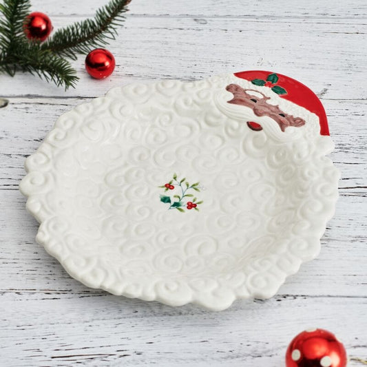 Winterberry® African American Santa Figural Bearded Platter