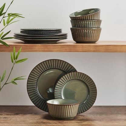 Dannie Green 12 Piece Dinnerware Set, Service for 4