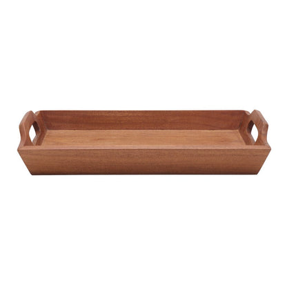 Acacia Wood Tray with Handles