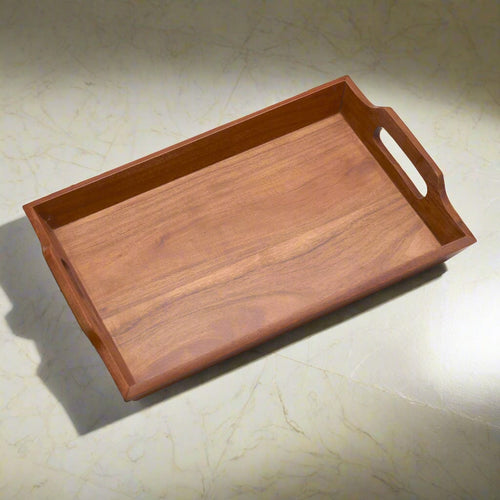 Acacia Wood Tray with Handles