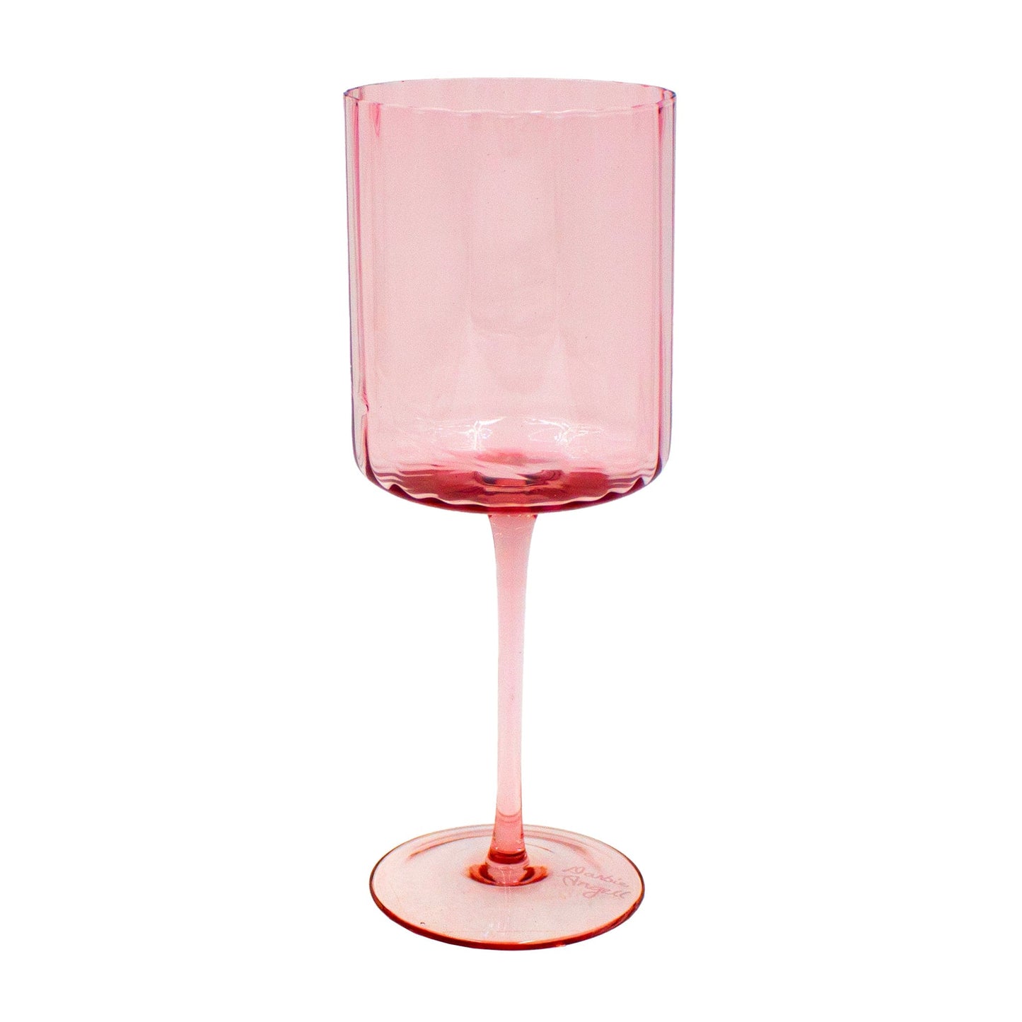 Darbie Angell Set of 4 Prismatic Blush Wine Glasses
