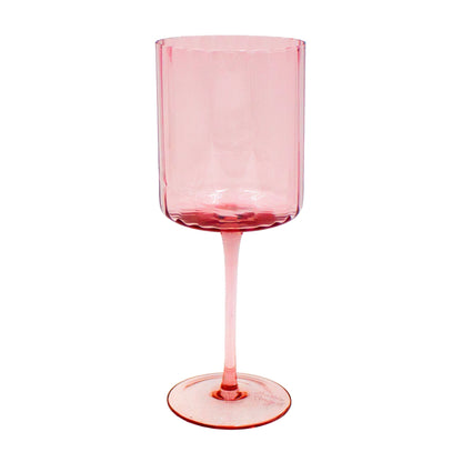 Darbie Angell Set of 4 Prismatic Blush Wine Glasses