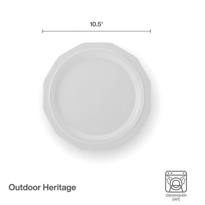 Heritage Set of 4 Outdoor Melamine Dinner Plates