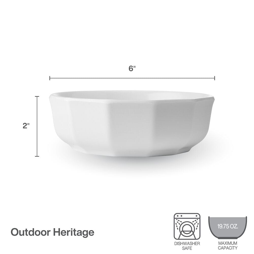 Heritage Set of 4 Outdoor Melamine Soup Cereal Bowls