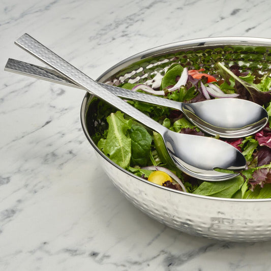 Radiance Hammered Set of 2 Serving Fork and Spoon