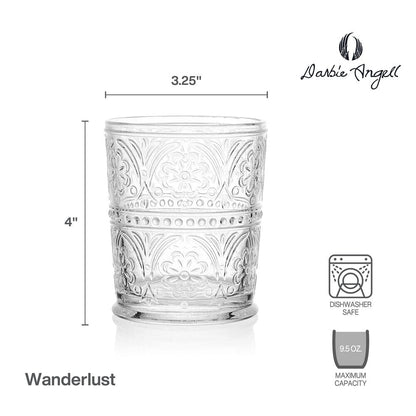 Darbie Angell Wanderlust Set of 4 Double Old Fashioned Glasses