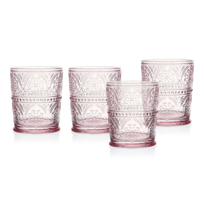 Darbie Angell Wanderlust Blush Set of 4 Double Old Fashioned Glasses