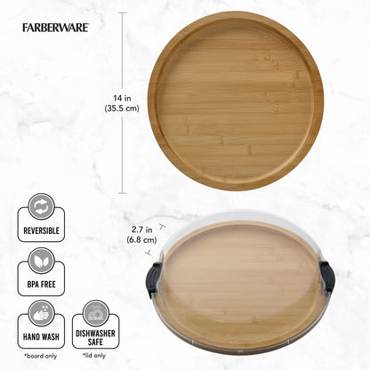 Farberware Build-A-Board ™ Cutting Board with Clear Locking Lid, 14 IN Round