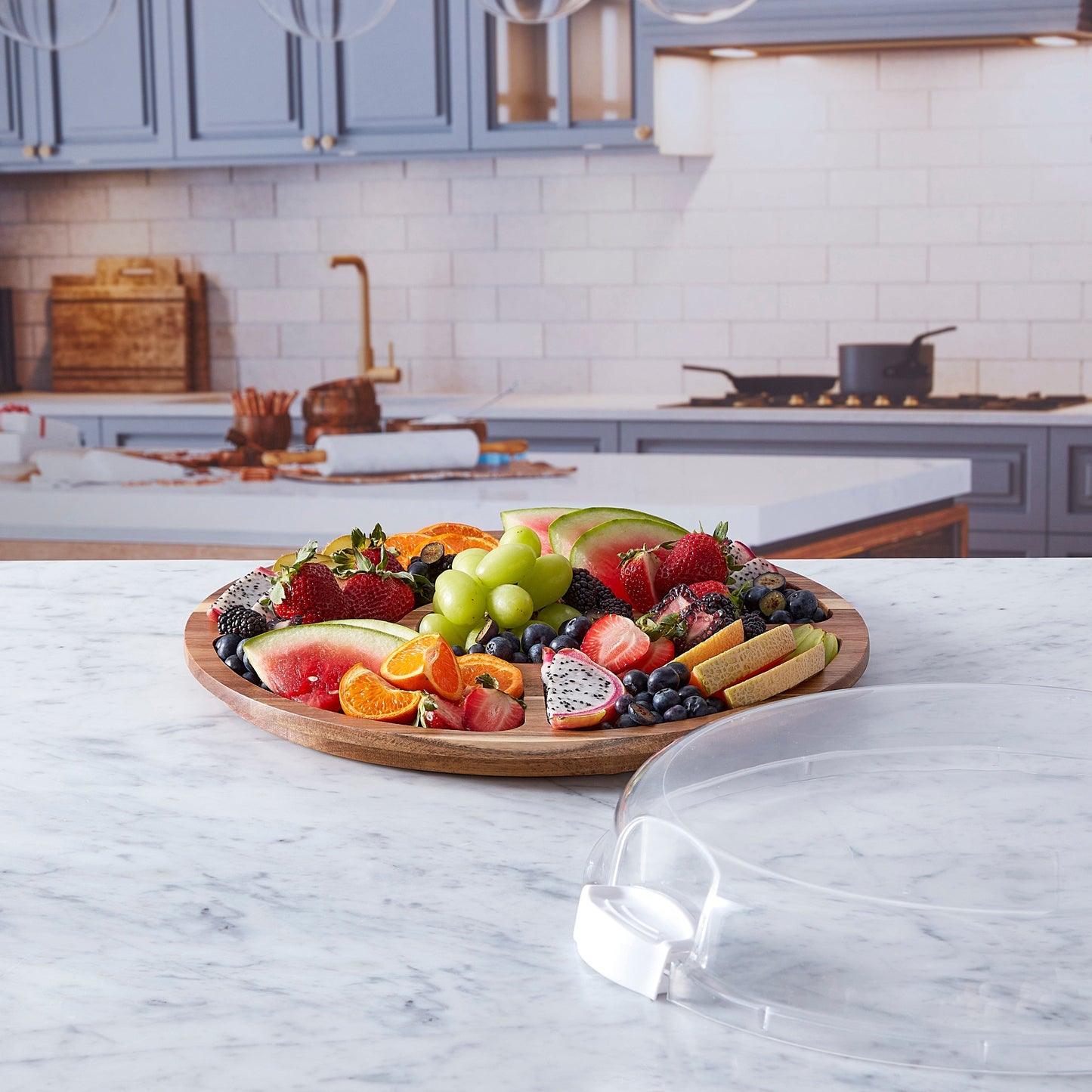 Farberware Build-A-Board ™ Cutting Board with Clear Locking Lid, 14 IN Round