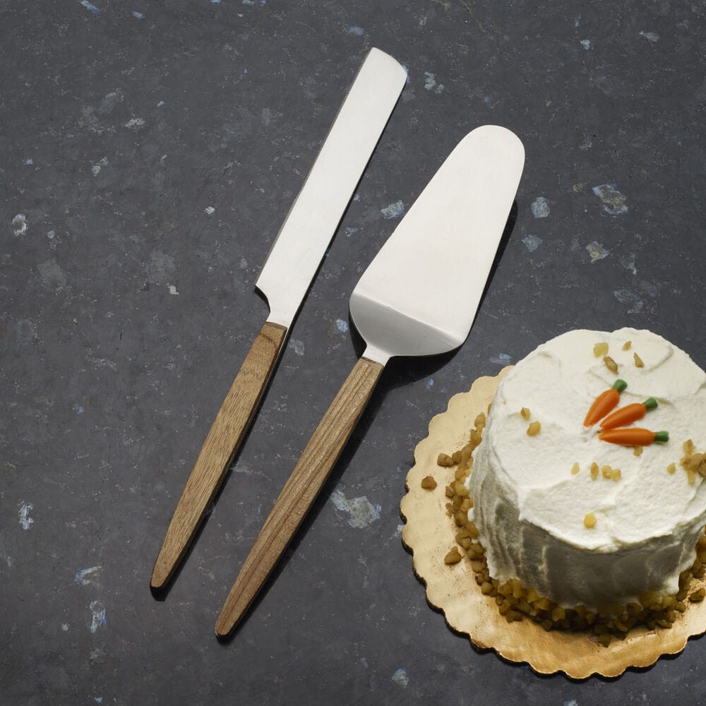 Acacia Wood Handle Cake Knife