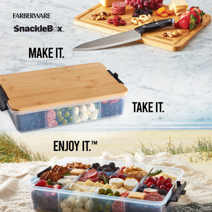 Farberware Build-A-Board ™ Snacklebox with Locking Plastic Cutting Board Lid