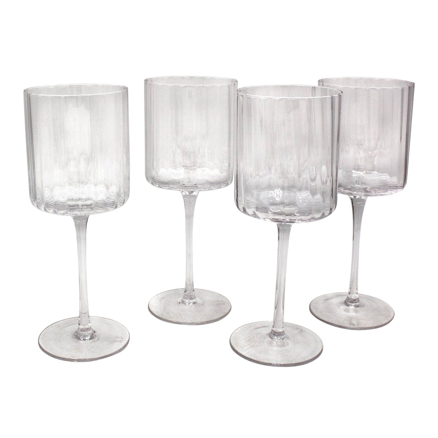 Darbie Angell Set of 4 Prismatic Wine Glasses