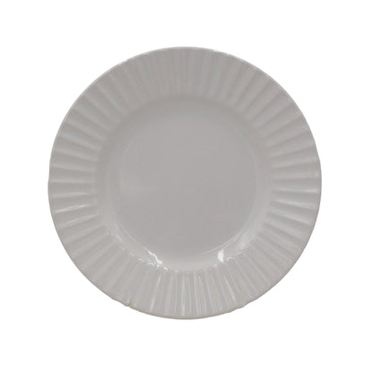 White Embossed 32 Piece Dinnerware Set, Service for 8