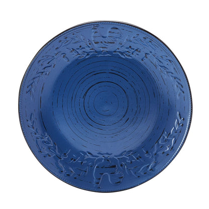 Trellis Rooster Blue 12 Piece Set, Service for 4
