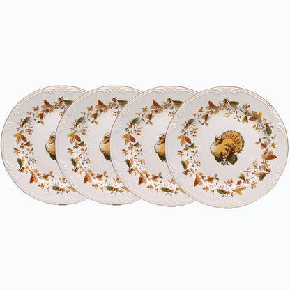 Autumn Berry Set of 4 Turkey Salad Plates