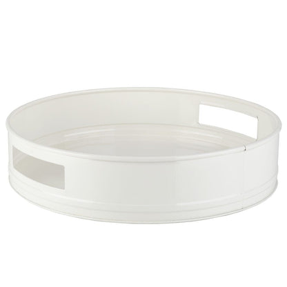 White Metal Serving Tray