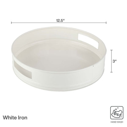 White Metal Serving Tray
