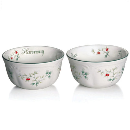 Winterberry® Set of 2 Sentiment Dessert Bowls