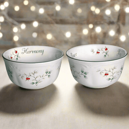 Winterberry® Set of 2 Sentiment Dessert Bowls
