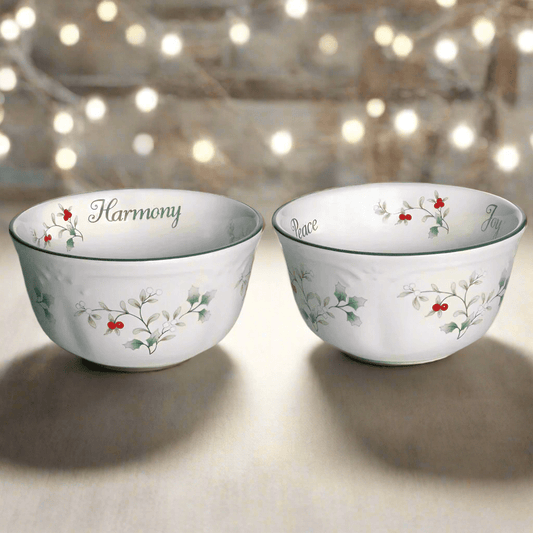 Winterberry® Set of 2 Sentiment Dessert Bowls