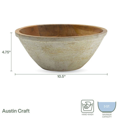 Fitz and Floyd Austin Craft Deep Serve Bowl, White