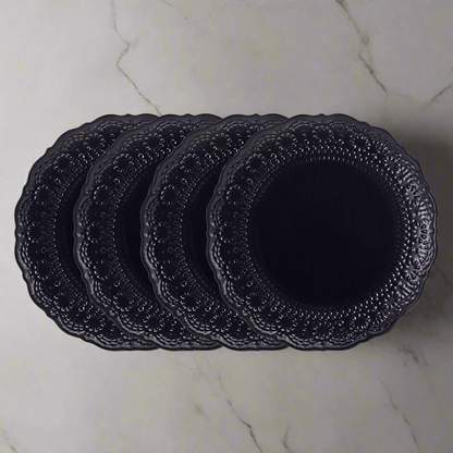 Chateau Midnight Set of 4 Dinner Plates