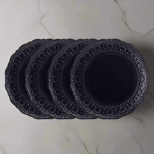 Chateau Midnight Set of 4 Dinner Plates