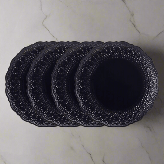 Chateau Midnight Set of 4 Dinner Plates
