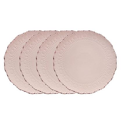 Chateau Pink Set of 4 Dinner Plates