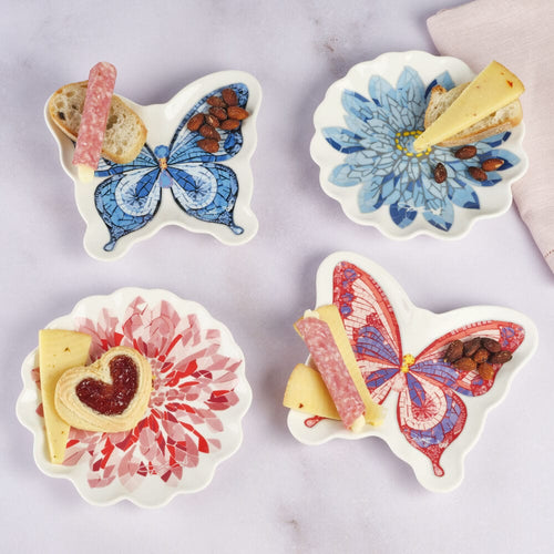Dolly Parton Mosaic Set of 4 Figural Appetizer Dessert Plates