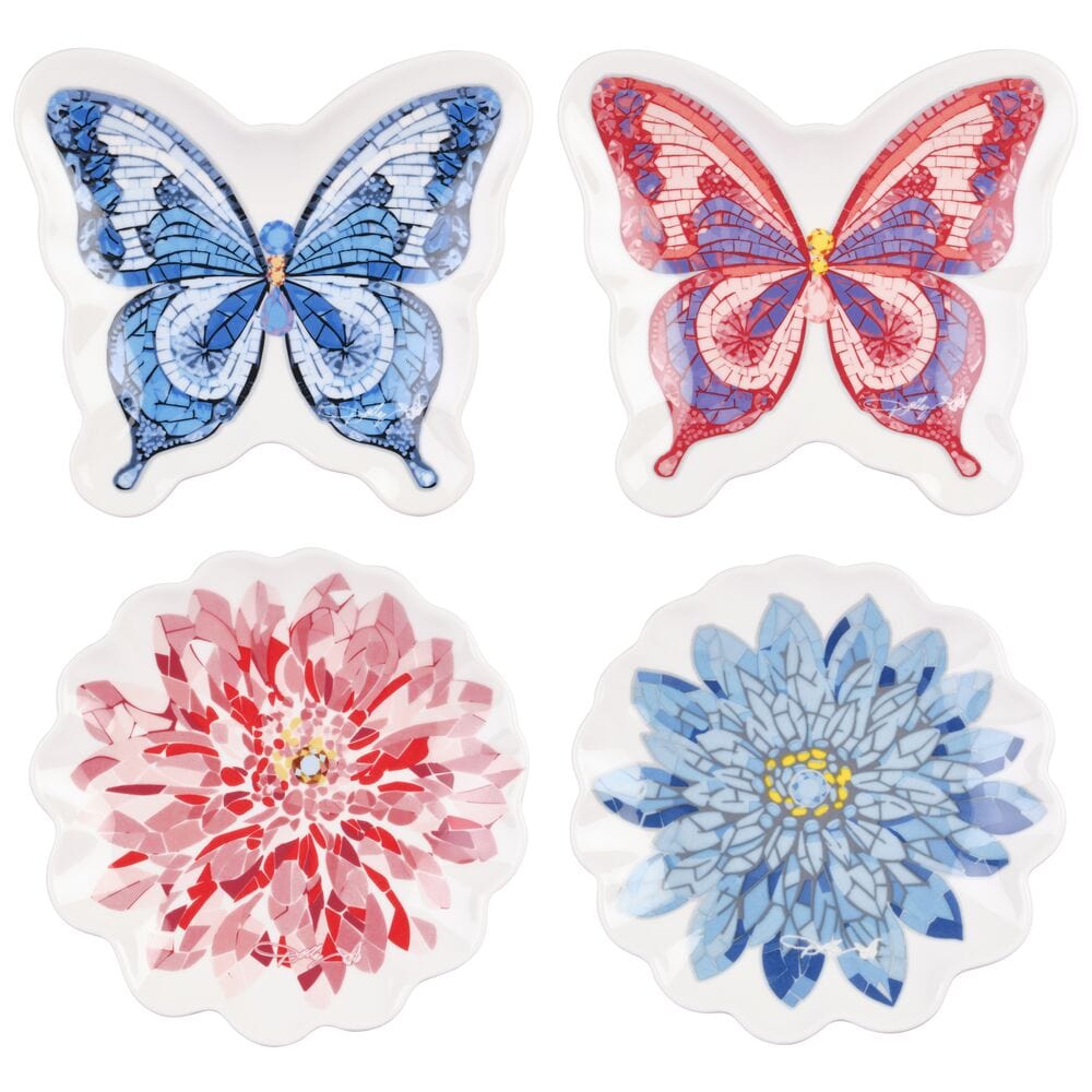 Dolly Parton Mosaic Set of 4 Figural Appetizer Dessert Plates