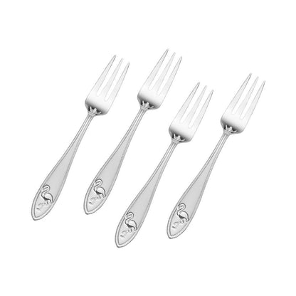 Flamingo Set of 4 Appetizer Forks
