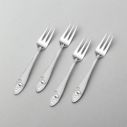 Flamingo Set of 4 Appetizer Forks