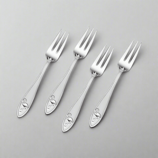 Flamingo Set of 4 Appetizer Forks