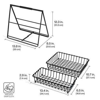 Flax 2 Tier Storage Basket