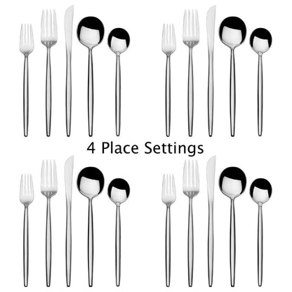 Forged Shea 20 Piece Flatware Set, Service for 4