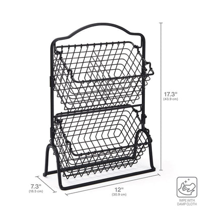 Grid 2 Tier Storage Basket