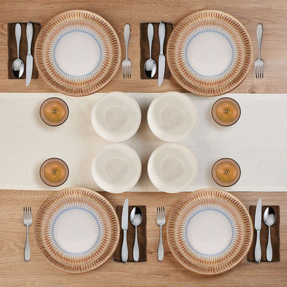 Hensley Taupe 12 Piece Dinnerware Set, Service for 4